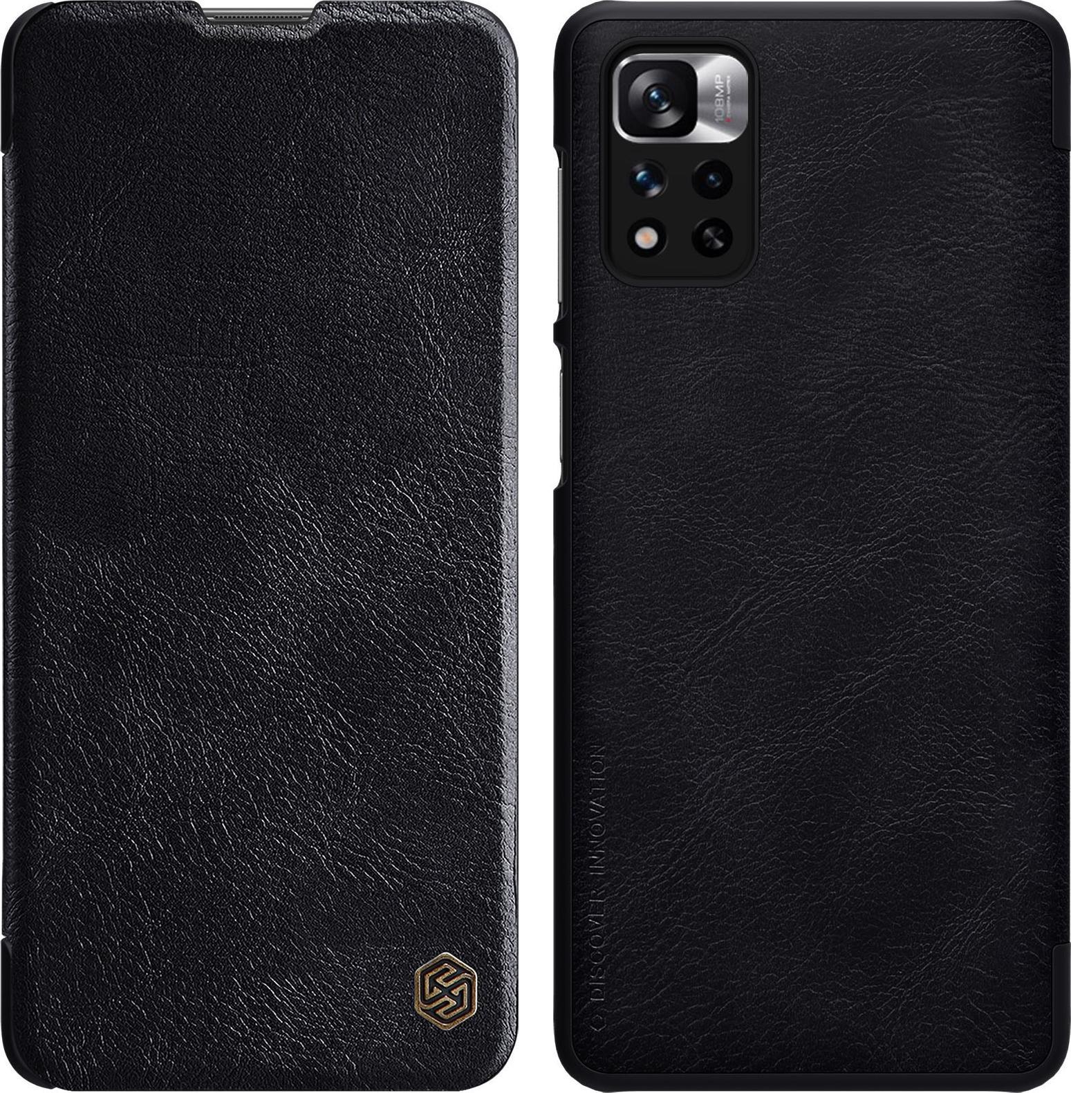 Nillkin Nillkin Qin Case etui do Xiaomi Poco X4 Pro 5G osłona na aparat kabura pokrowiec obudowa z klapką czarny