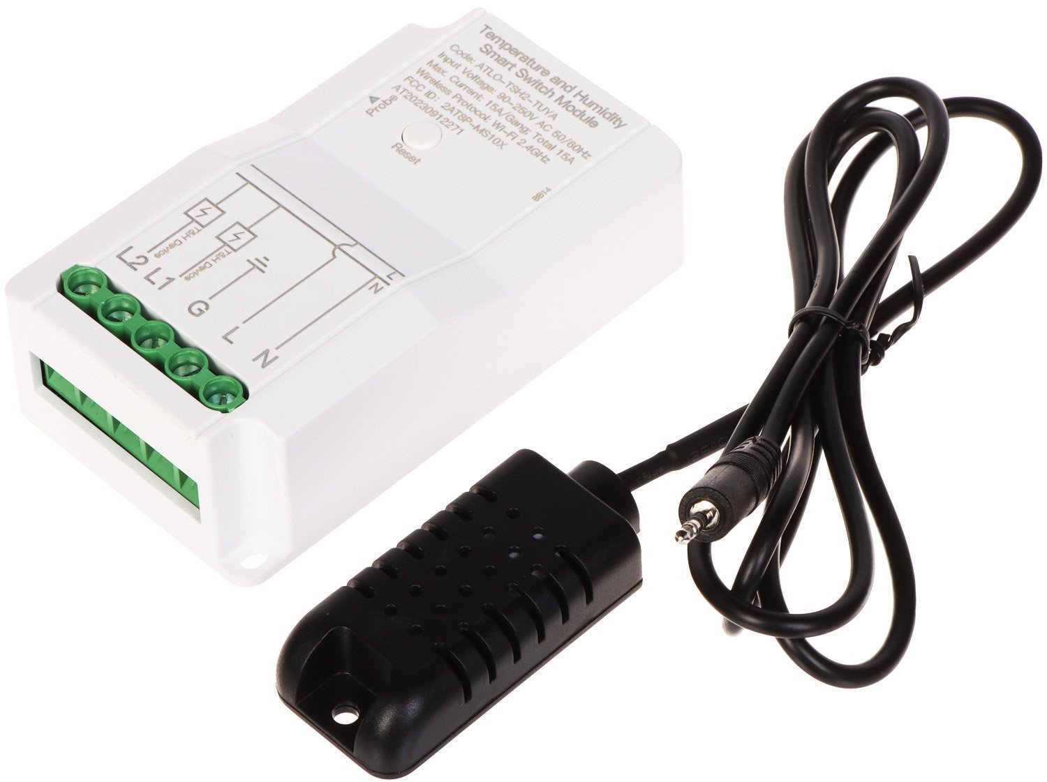 INTELIGENTNY PRZEŁĄCZNIK Z POMIAREM TEMPERATURY I WILGOTNOŚCI ATLO-TSH2-TUYA Wi-Fi, Tuya Smart