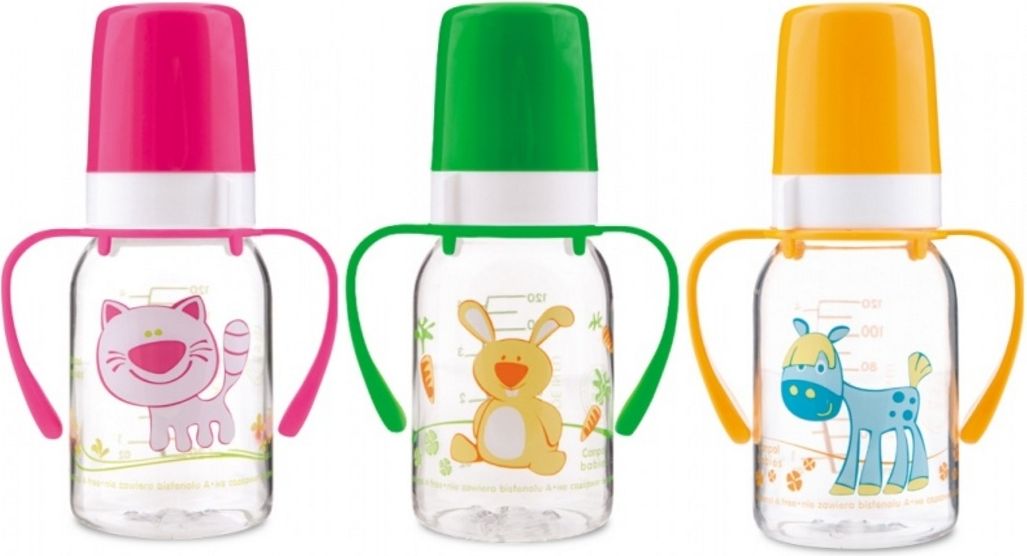 Canpol But.niem.120 ml CANPOL +uchwyt (BPA 0%) de