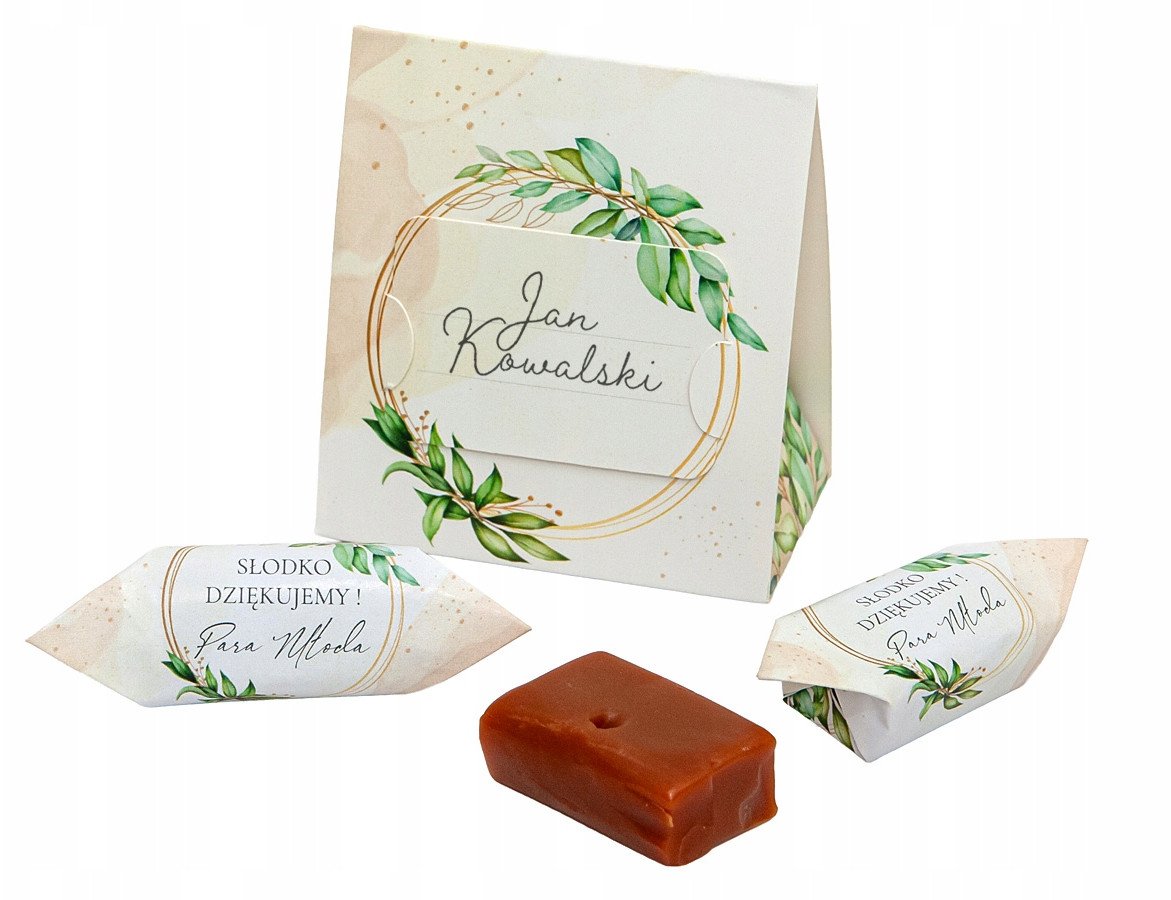 Winiety - Pudełko z krówkami na ślub, wesele kpl. 10 szt. wz 1