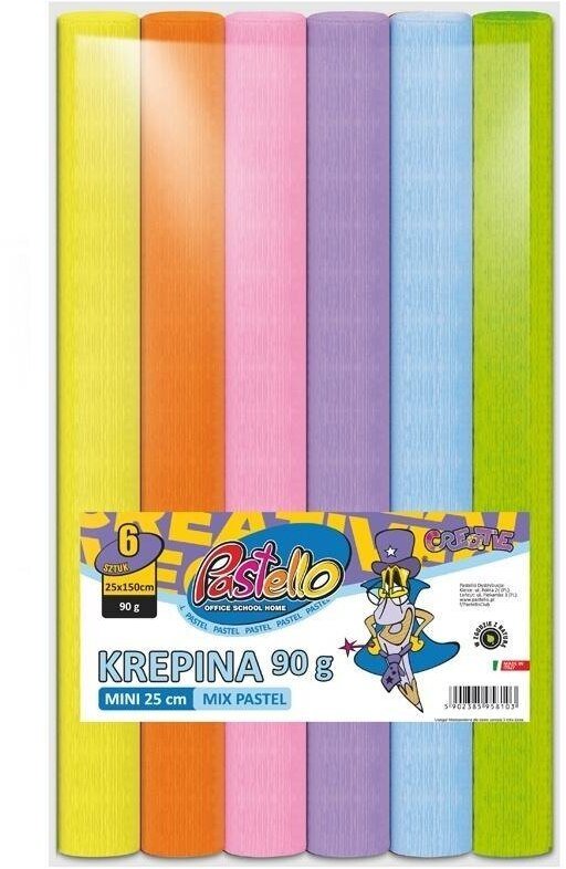 Polsirhurt Krepina 20x250cm 90g 6 pastelowych kolorów