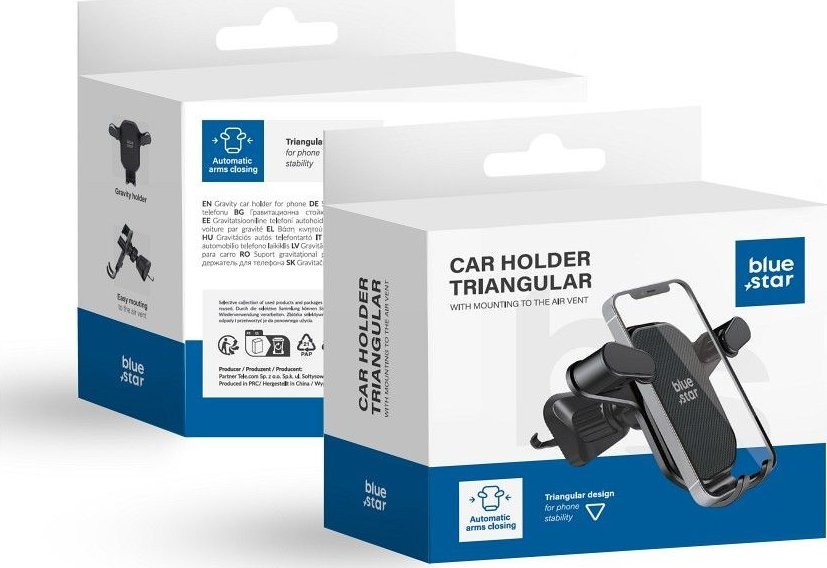 OEM UCHWYT SAMOCHODOWY NA TELEFON TRIANGULAR do kratki wlotu czarny