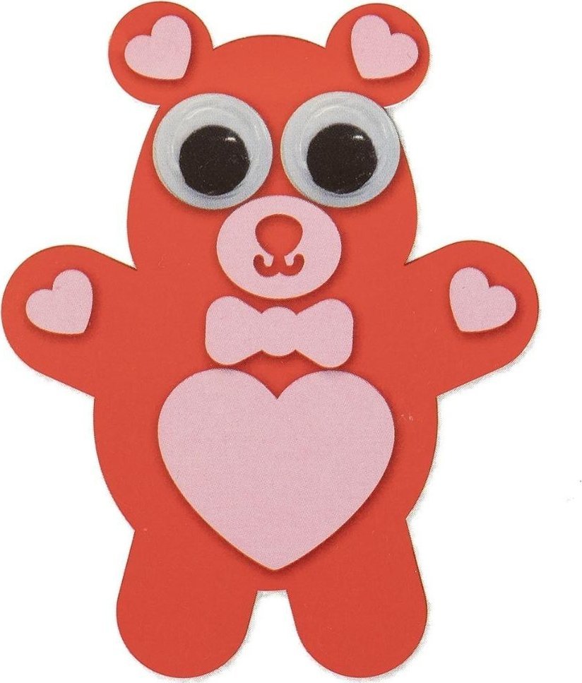 Wyklejanka miś DIY z pianki