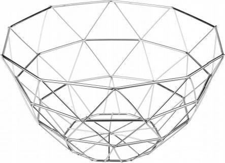 Galicja Koszyk metalowy na owoce i warzywa INOX srebrny