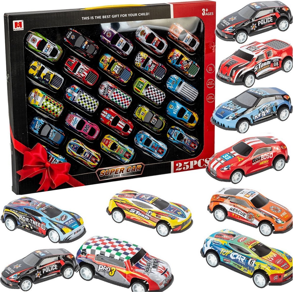 Norimpex Autka metalowe 25 szt w pudełku 1008705