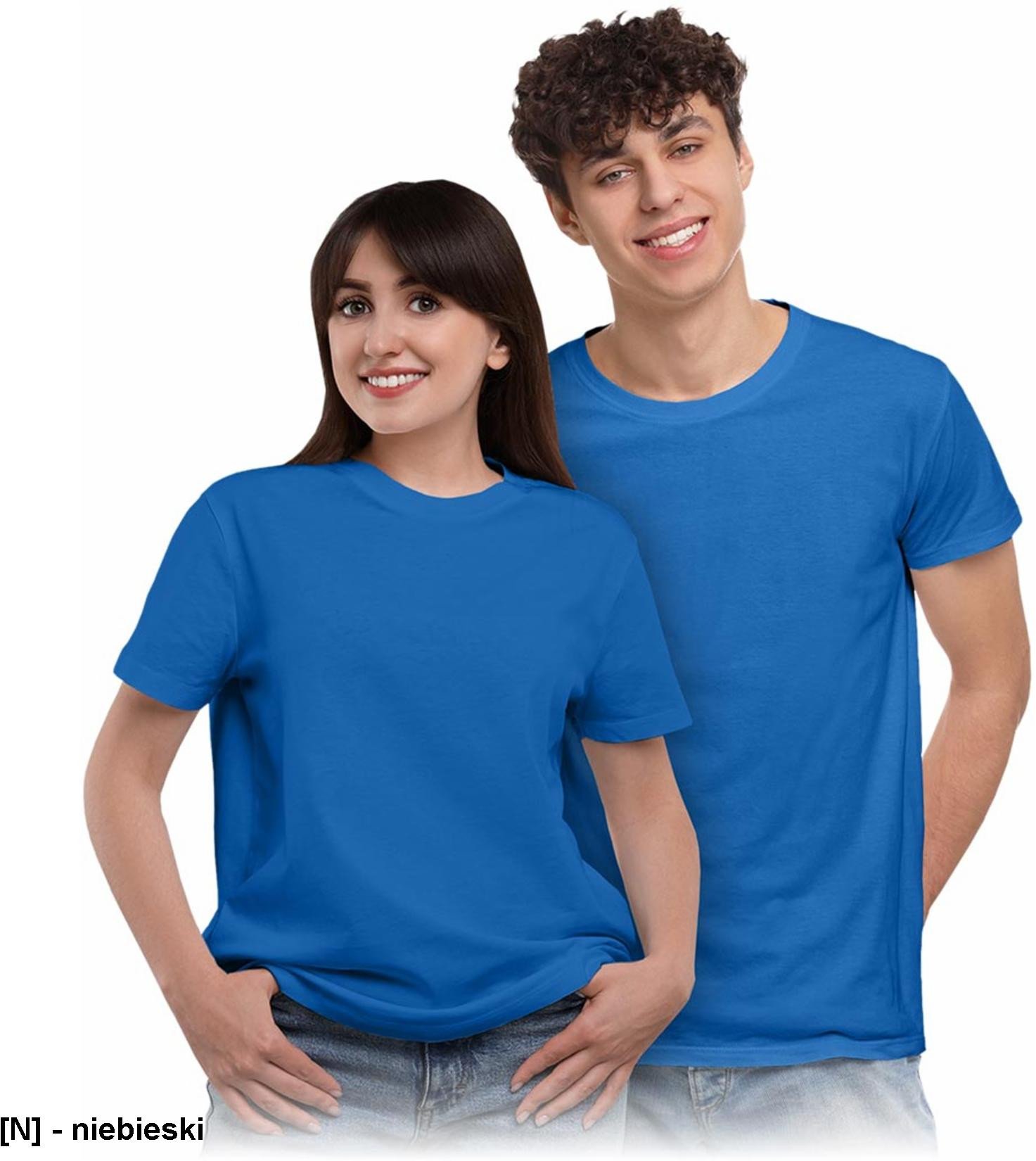 TR810 - T-shirt krótki rękaw okrągły dekolt ykorzystywany w reklamie pod nadruki dzianina: 100% bawełna gramatura 180-190 g/m2 - niebieski XL