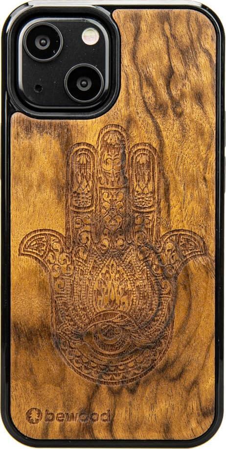 BeWood Drewniane Etui iPhone 13 Mini HAMSA IMBUIA