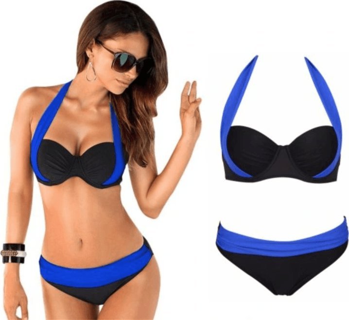 Pan i Pani Gadżet Strój kąpielowy usztywniany MODRAKOWY 3XL