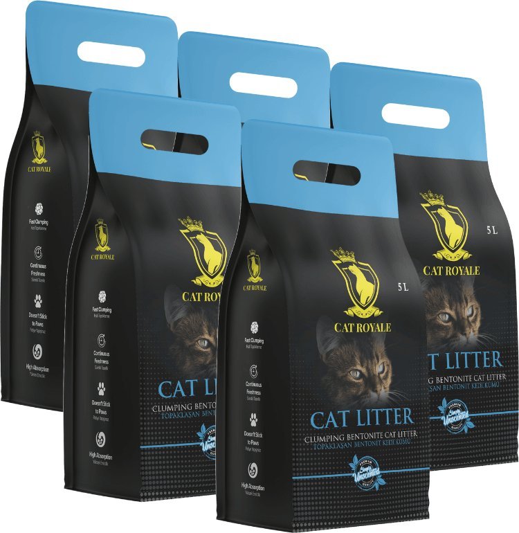 Żwirek dla kota Cat Royale Cat Royale Naturalny żwirek bentonitowy 25l (5x5l)