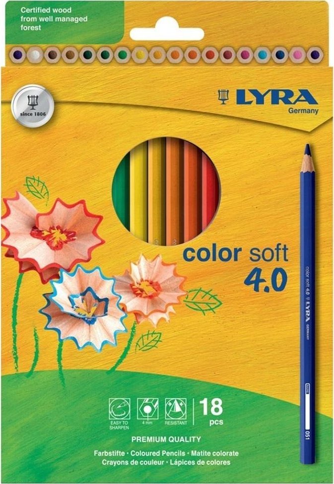 Ołówek Color Soft 4.0 Hangable 18 kolorów
