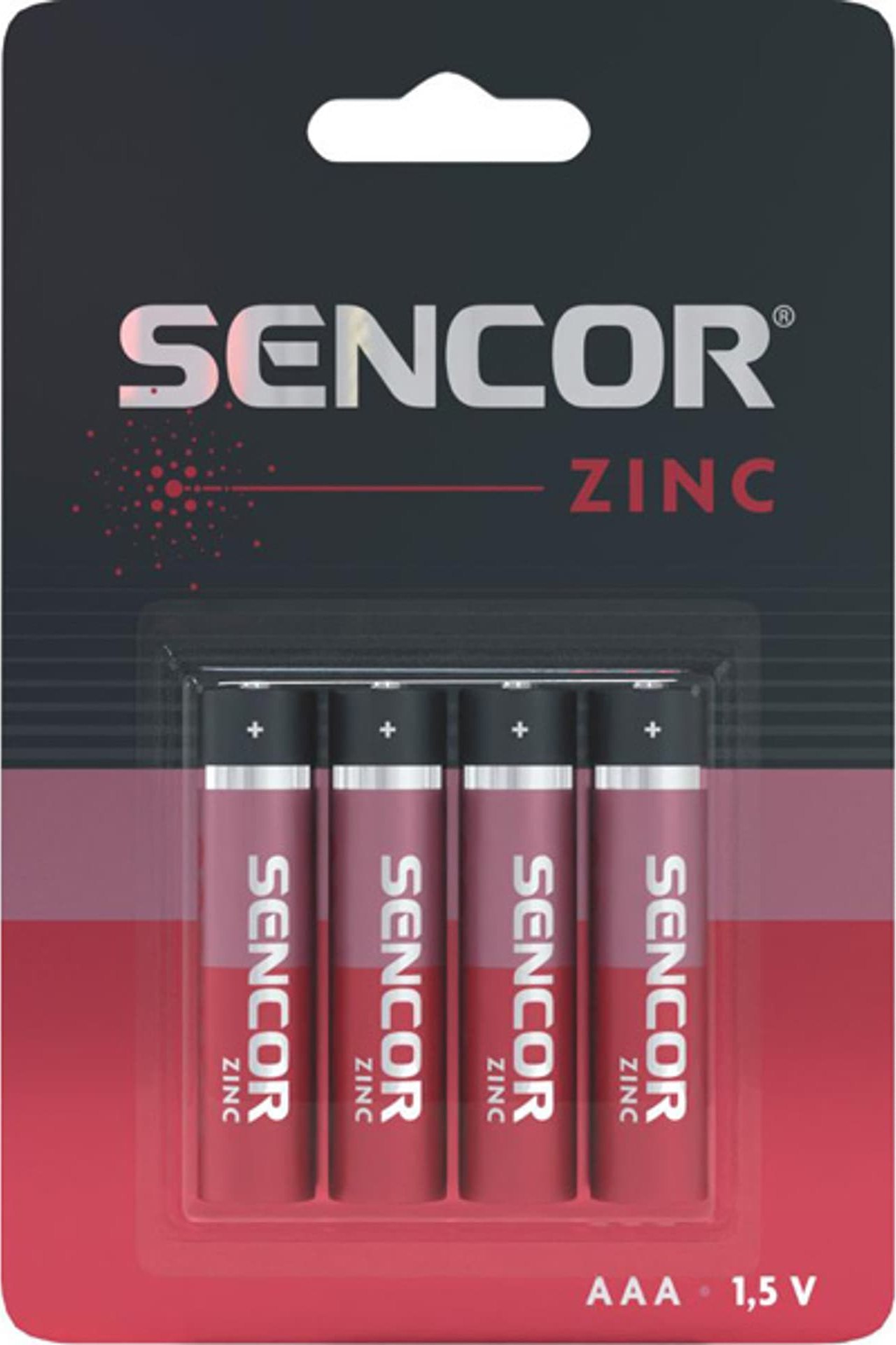 Sencor Bateria cynkowo-węglowa AAA (LR03) AAA 1.5V blister 4-pack