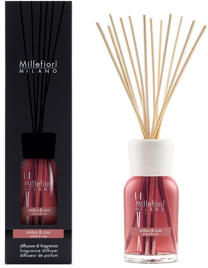 Millefiori Milano Fragrance Diffuser Ambra & Rosa 500 ml