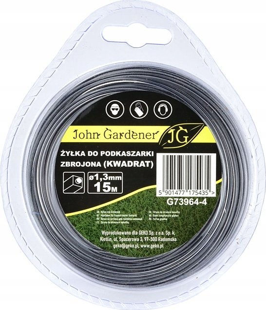 Geko Żyłka do podkaszarki zbrojona(kwadrat) 1,3mmx15m (10/120)
