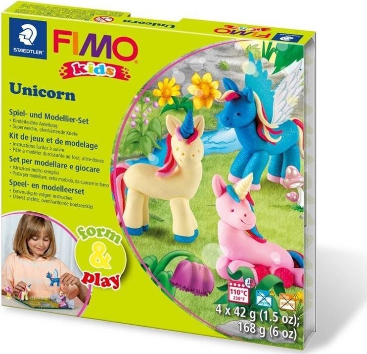 Zestaw Fimo Kids Form&Play Jednorożce 4x42g