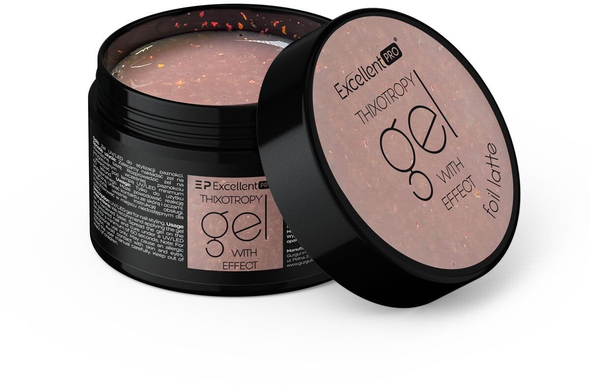 Excellent PRO Thixotropy Gel With Effect żel budujący Foil Latte 50g