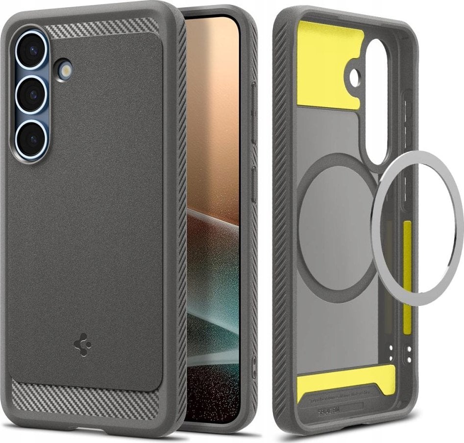 Etui Spigen Rugged Armor Mag MagSafe Samsung Galaxy S25 Marble Grey