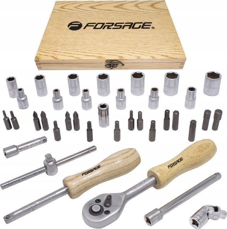 Zestaw narzędzi Forsage Zestaw narzędzi 1/4" 38el.