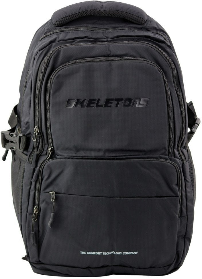 Plecak Miejski Funkcjonalny 9 Kieszeni Czarny 35L