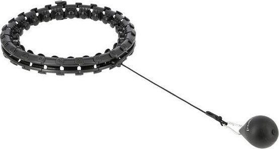 HMS HHW01 BLACK HULA HOP Z WYPUSTKAMI I OBCIĄŻNIKIEM HMS