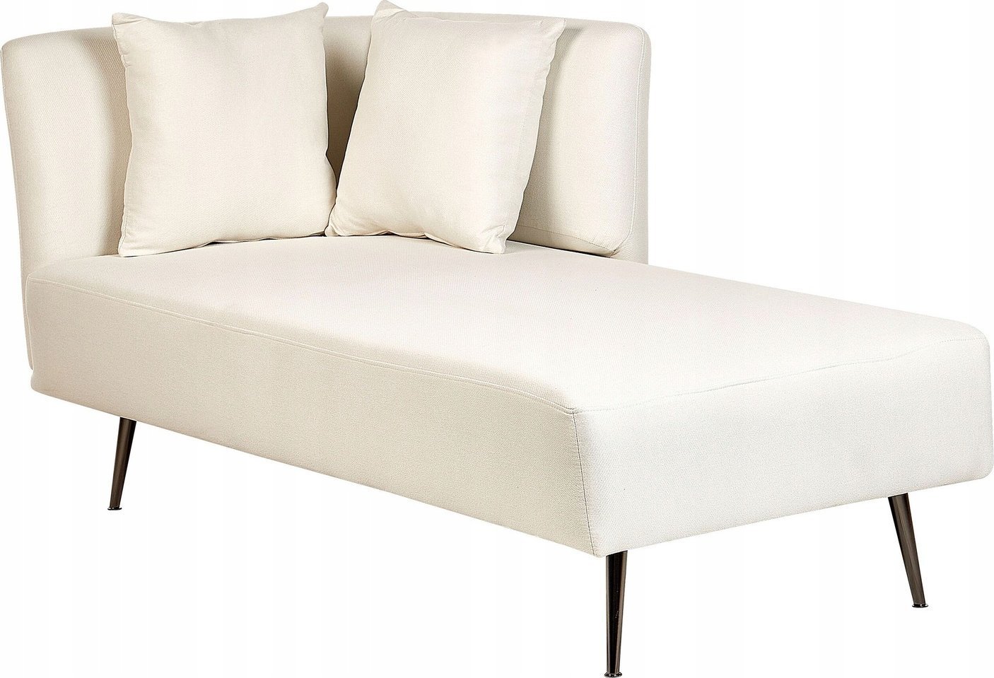 Beliani Szezlong lewostronny biały RIOM