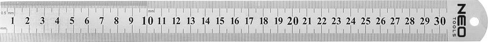 Neo PRZYMIAR LINIOWY 30CM, STAL NIERDZEWNA