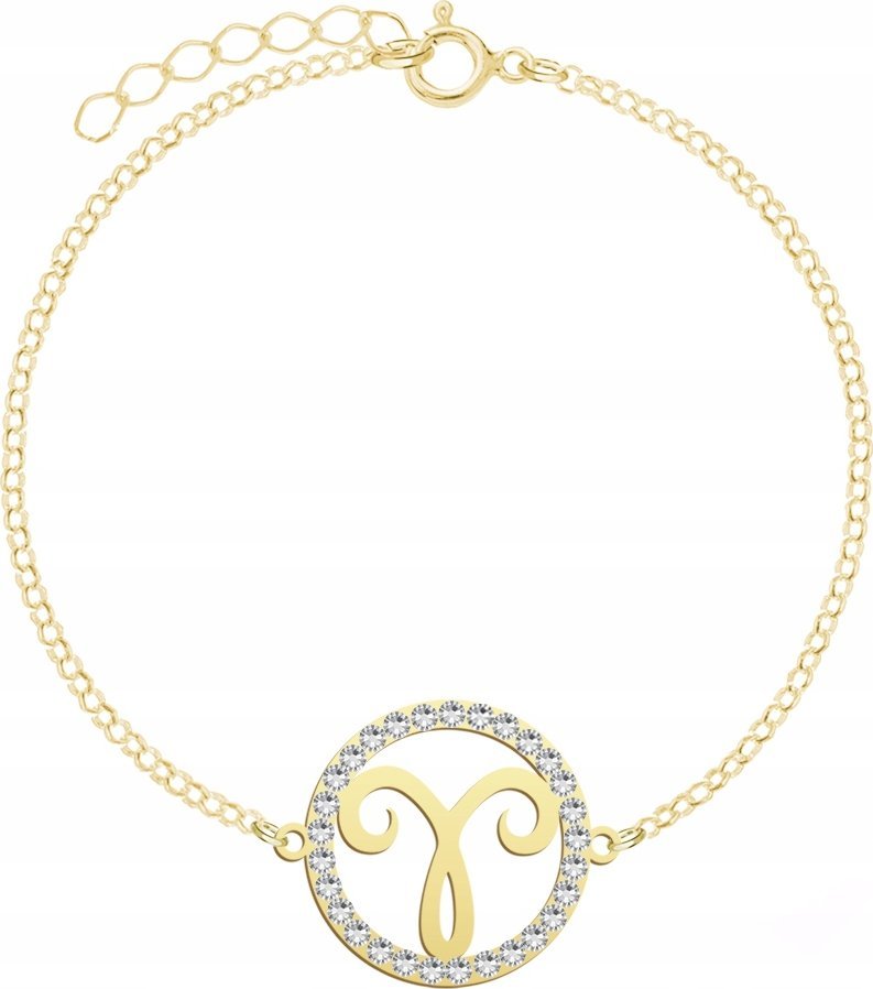 Radziszewska Jewellery Bransoletka Złota Znak Zodiaku Baran Zodiak 925 DEDYKACJA GRATIS