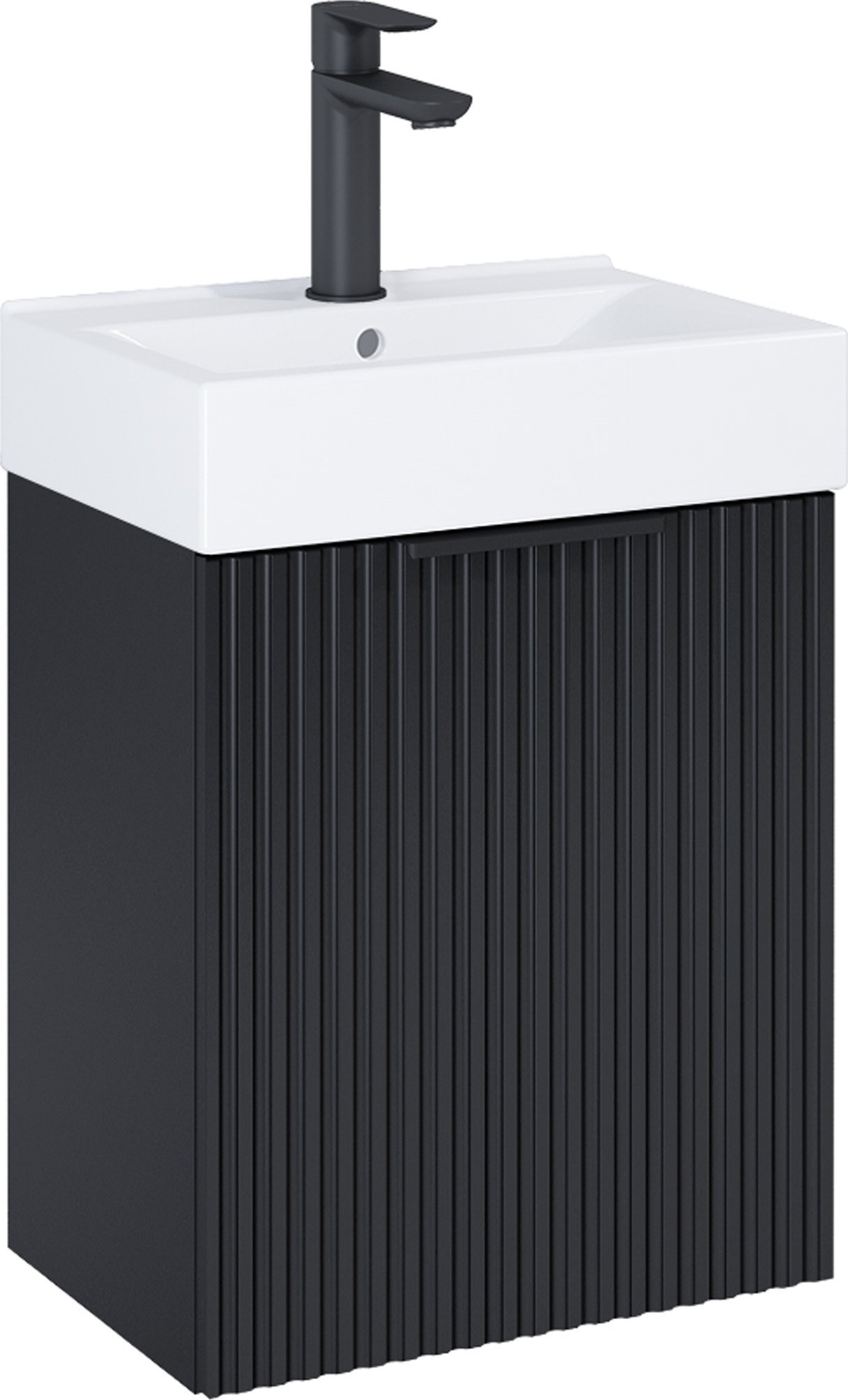 A852446532 / ROCA / REEF ZESTAW ŁAZIENKOWY UNIK 45 CM, CZARNY MAT (BEZ SYFONU)