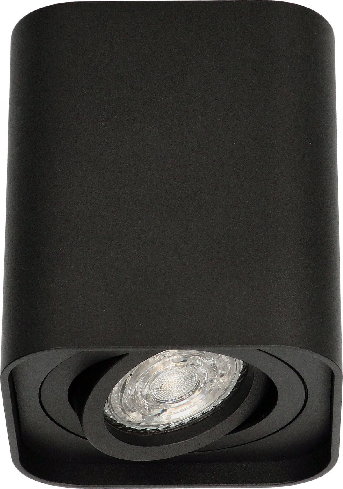 Lampa sufitowa MEGAKABEL Lampa sufitowa HARYS K natynkowa oprawa punktowa nowoczesna TUBA kwadratowa GU10 czarna MK MEGAKABEL