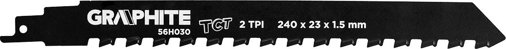 Graphite Brzeszczoty bagnetowe (Brzeszczot do piły szablastej, HM, 240 x 23 x 1.5 mm, 2TPI)