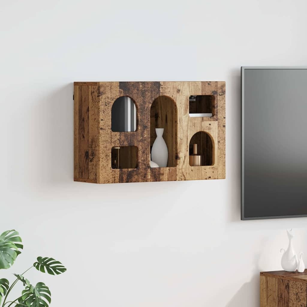 vidaXL Szafka wisząca z półką Stare drewno 60 x 20 x 40 cm