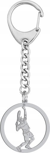 Radziszewska Jewellery Srebrny Brelok Tenis Tenisista GRAWER DEDYKACJA