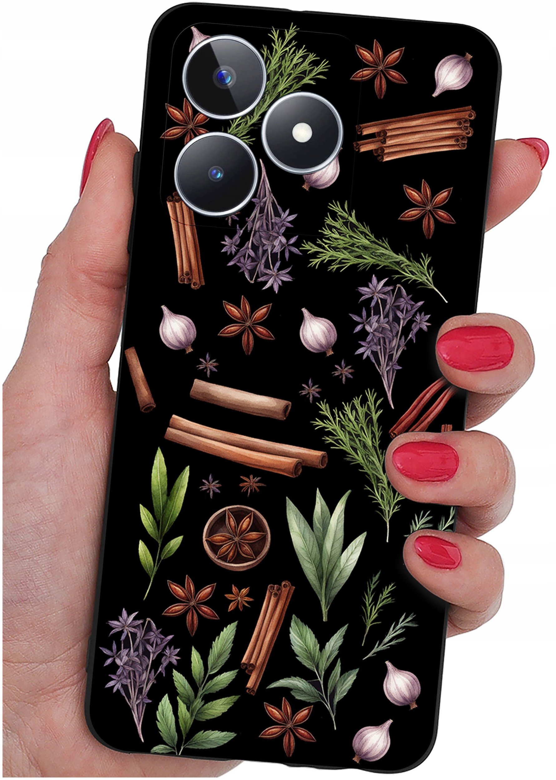 krainaGSM ETUI do Realme C51| C53 WZORY SILIKONOWE MATT CASE + SZKŁO 9H