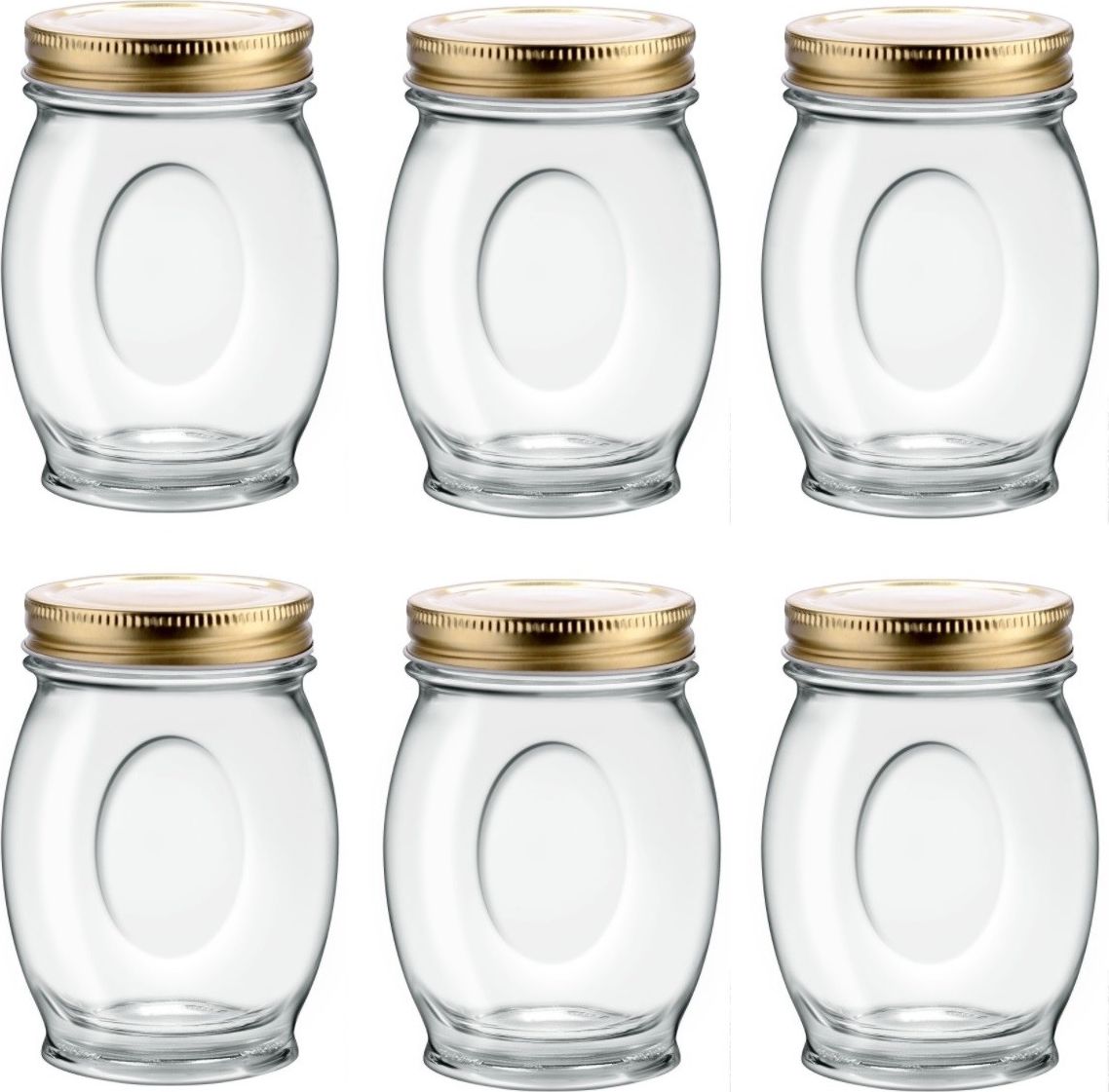 Słoik słoiki 390 ml Gold zestaw 6 szt