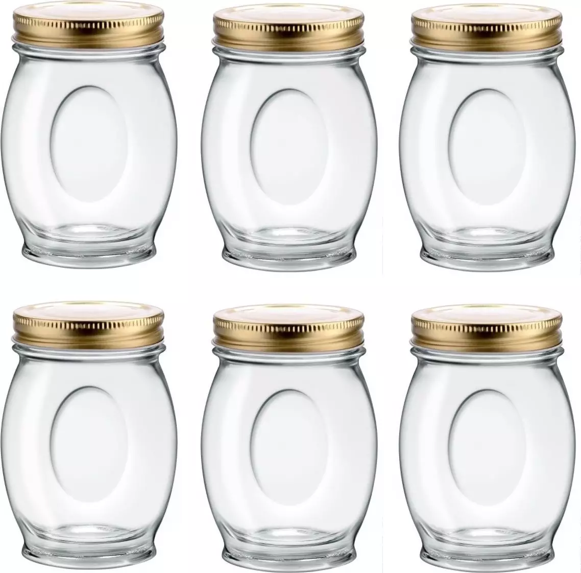 Słoik słoiki 390 ml Gold zestaw 6 szt