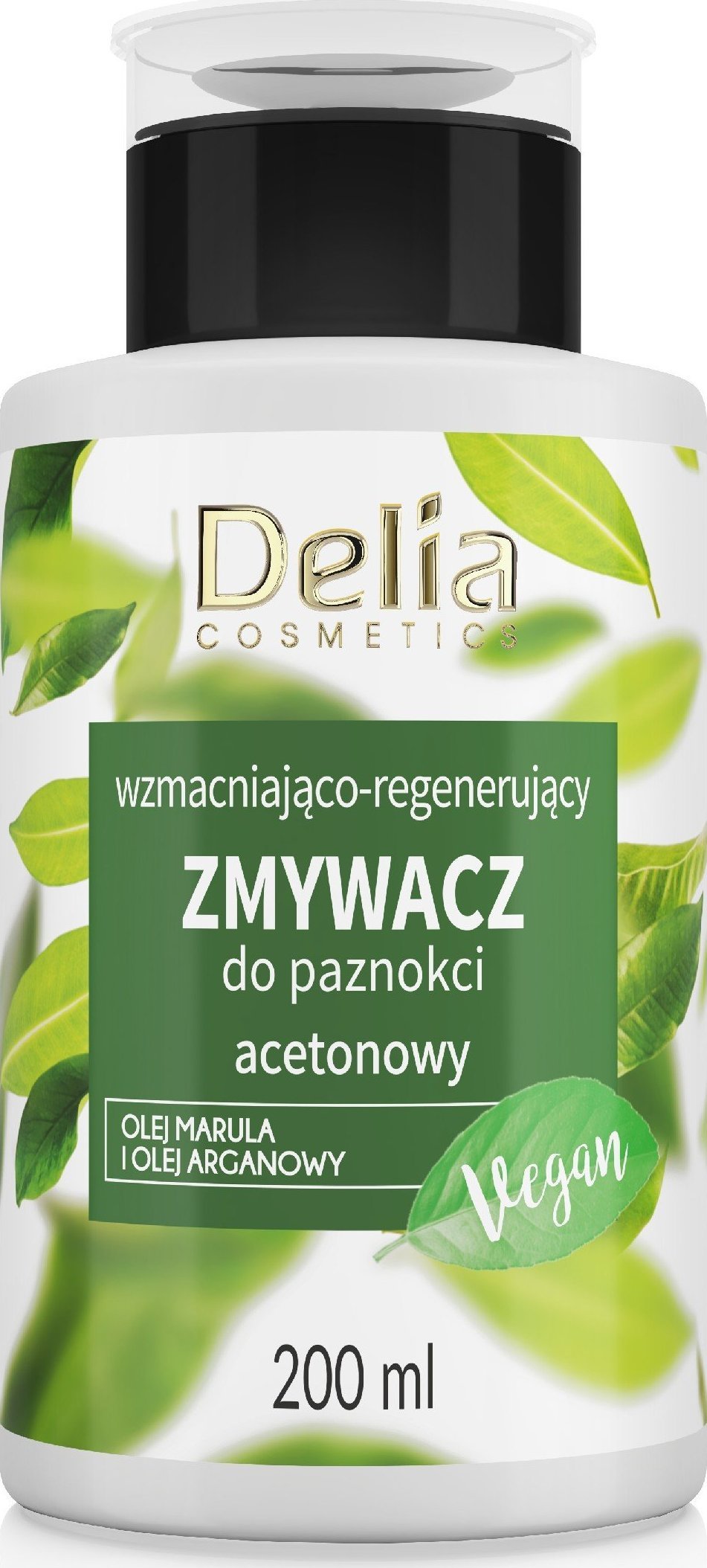 Delia Delia Cosmetics Vege Zmywacz do paznokci wzmacniająco-regeneracyjny z acetonem 200ml
