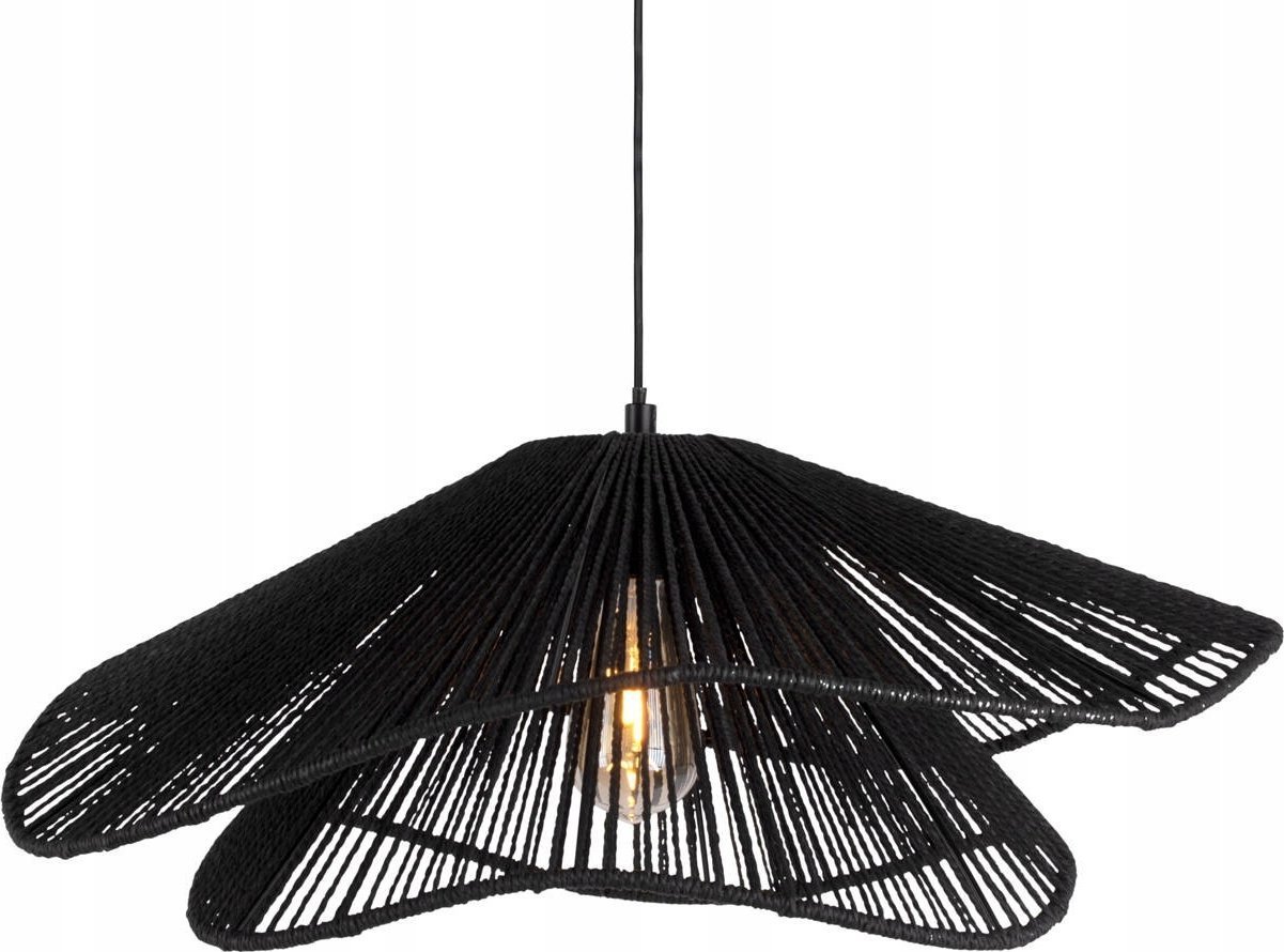 Lampa wisząca Leitmotiv Lampa do jadalni nad stół SOMBRERA, klosz z plecionki, Ø 60 cm