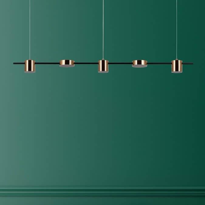 Lampa wisząca Italux Modernistyczna LAMPA sufitowa REMDAL PND-16374-5-BK-3K Italux metalowa OPRAWA molekuły LED 30W 3000K sticks czarne