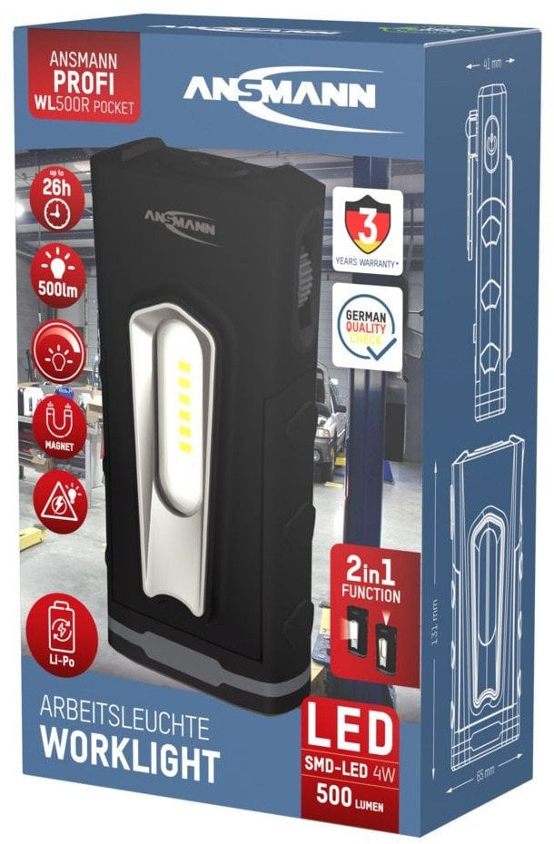 Latarka kieszonkowa Ansmann 990-00123 LED, ładowalna, monochrome, 500 lm