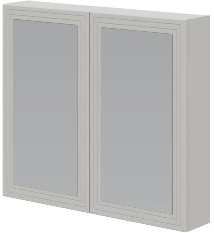 Szafka łazienkowa TORETO 2D 80cm kaszmirowy mat z lustrem HALMAR