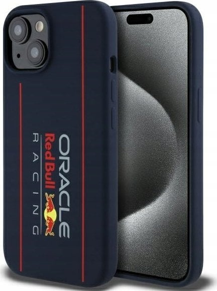 Red Bull RBHMP15S24SIOLRV iPhone 15 6.1" hardcase navy blue/navy Silicone Vertical Logo MagSafe