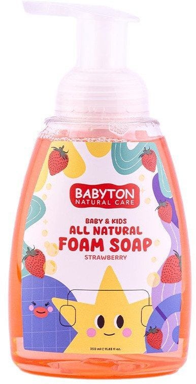 Babyton, Baby&Kids, Mydło w piance, Truskawkowe, bezpieczny od narodzin, 350 ml