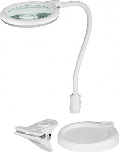 Goobay Lampa lupa LED z podstawą/zaciskiem, 6 W