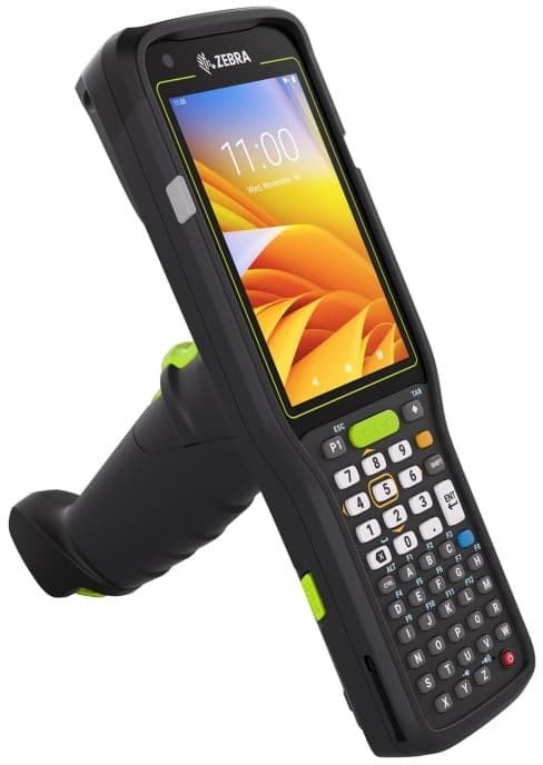 Terminal danych Zebra MC34 / Gun / LAN / WiFi 6E / BT / Android GMS / NFC / 2D SE4770 / 6GB RAM/128GB UFS / 4.0'' / kamera 5 MP+13 MP / 38 klawiszy /