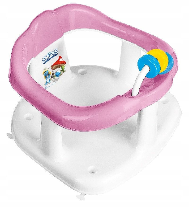 MALTEX - KRZESEŁKO DO KĄPIELI SMERFY PANDA RÓŻOWE