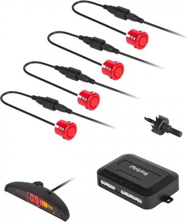 PeiYing Samochodowe czujniki parkowania z wyświetlaczem (tył) Peiying - czerwone