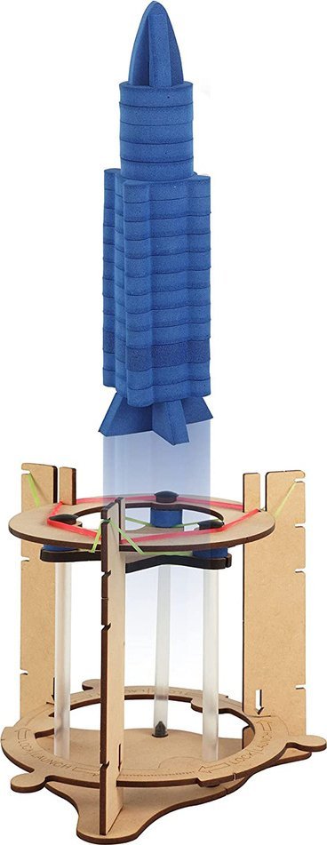 WOODEN CITY Smartivity Drewniane Mechaniczne Puzzle 3D - Wystrzałowa Rakiet Kosmiczna