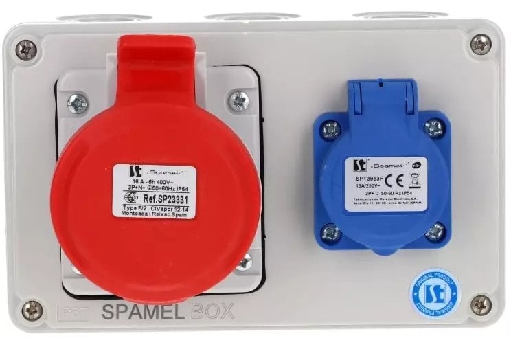 Rozdzielnica 5x16A 3x16A INA=16A IP54 SB-001705-S0010-54