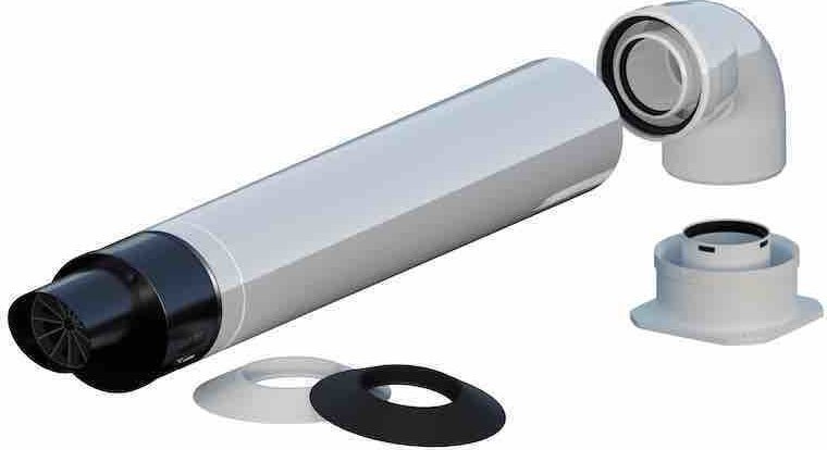 Onnline Zestaw kominowy, przyłączeniowy do kotłów kondensacyjnych OLZB-09 przez ścianę, DN60/100mm, kompatybilny z kotłami Immergas, ONNLINE