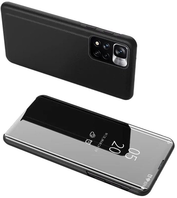 Clear View Case futerał etui z klapką Oppo A76 / Oppo A36 / Realme 9i czarny