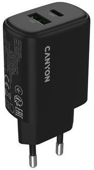 CANYON charger OnCharge 200 20W 1xPD 1xQC EU Black